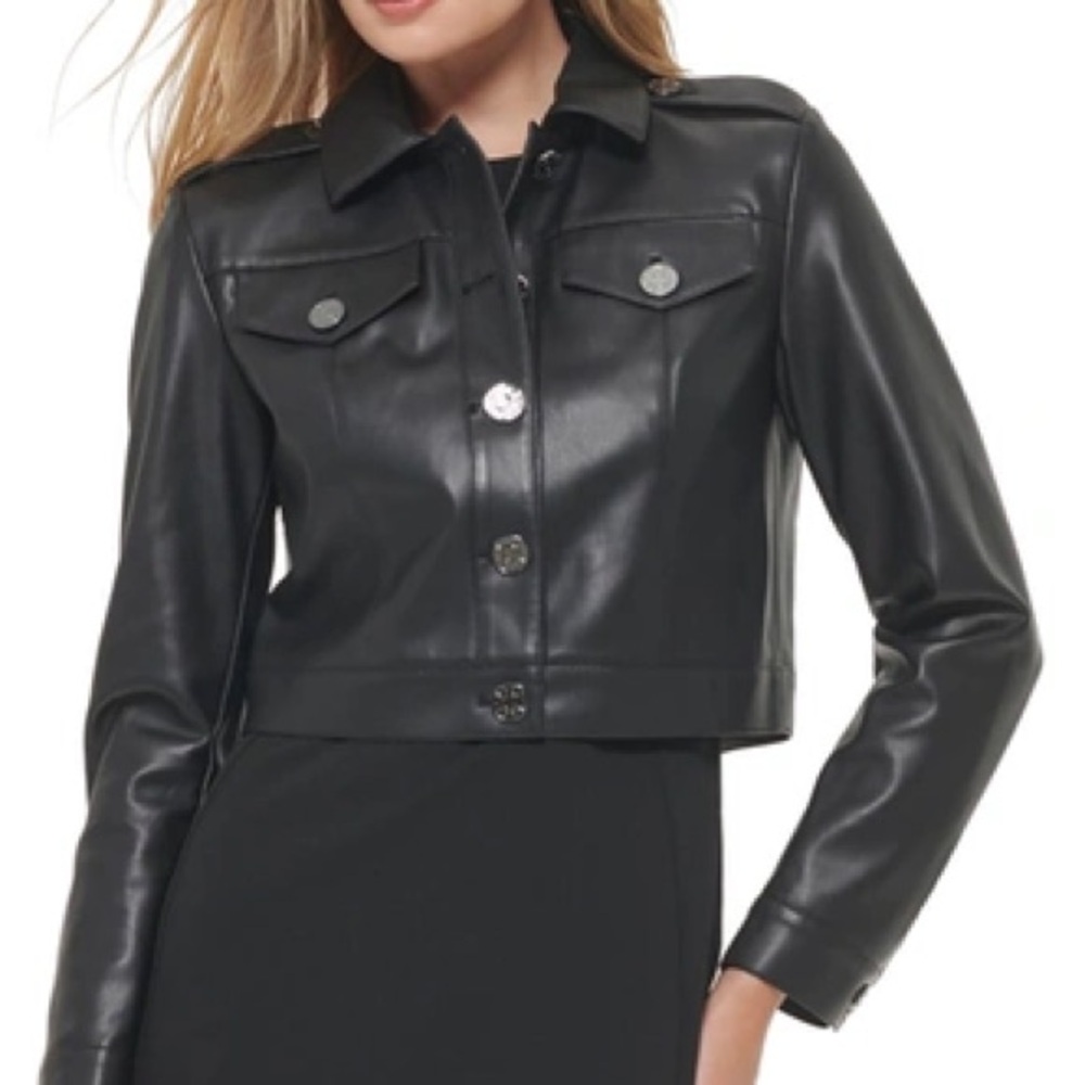DKNY Black Leather Jacket